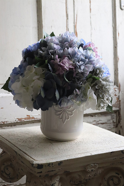 bajeczna kompozycja z niebieskich hortensji, Hortensjalla, wym.32x27cm 