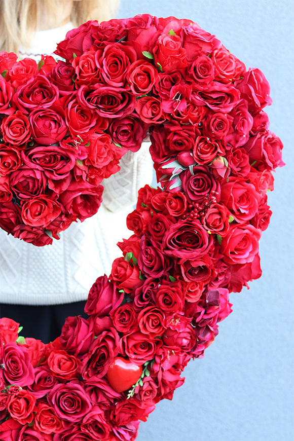 bardzo duże wiklinowe Serce w Czerwieni 2