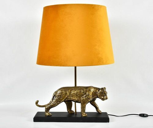 Deluxe Gold, lampa lampart stołowa, wym.49x15x36cm