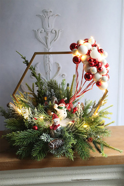 Miracolo Gold Line, stroik bożonarodzeniowy LED, wys.32cm