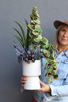 Neddre Green, wysokiej jakości sztuczny storczyk, wym.59cm