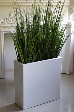 Marco Hilonea New, sztuczne trawy w donicy Fiberglass, wys.110cm