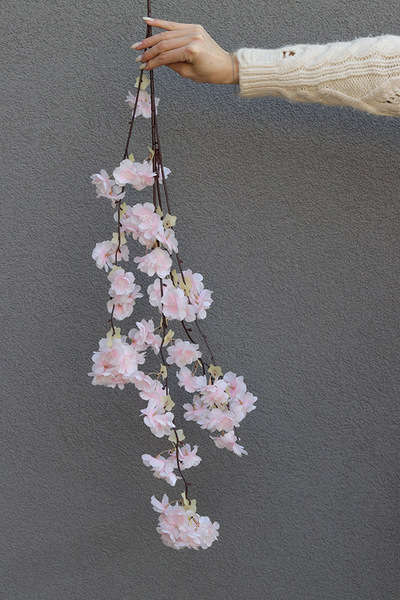 Apple Tree, sztuczne kwiaty na gałązce jabłonka różowa