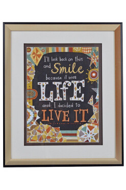 Motywacja Smile, obraz z napisami, 33x40cm