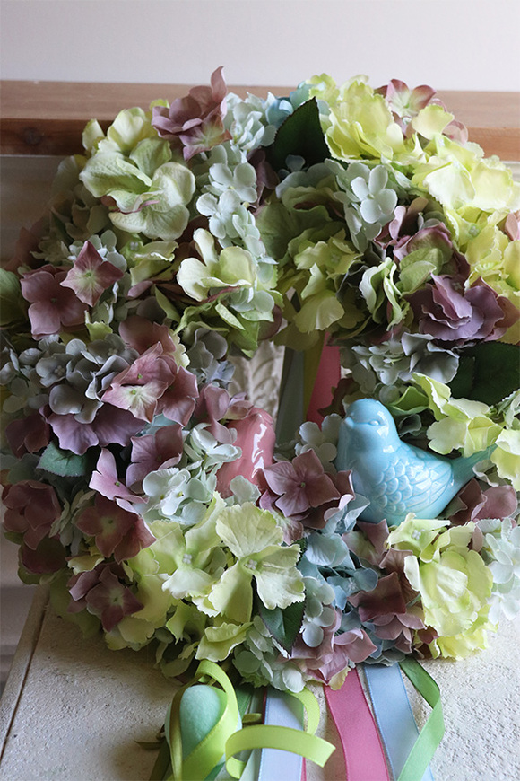 Nemilata, wielkanocny wianek z hortensji