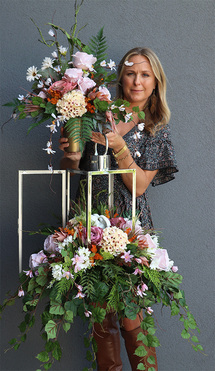 komplet dekoracji nagrobnych Angelo Garden Cappuccino, wym.62/52cm