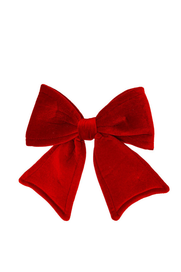 Velvetia Red, welurowa kokarda zawieszka