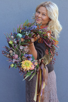 Dyniella, elegancki jesienny wianek na drzwi, rozp.42cm