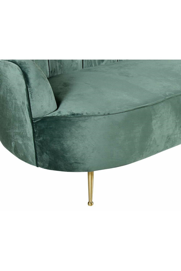 Glamour, sofa w kształcie muszli, zielona