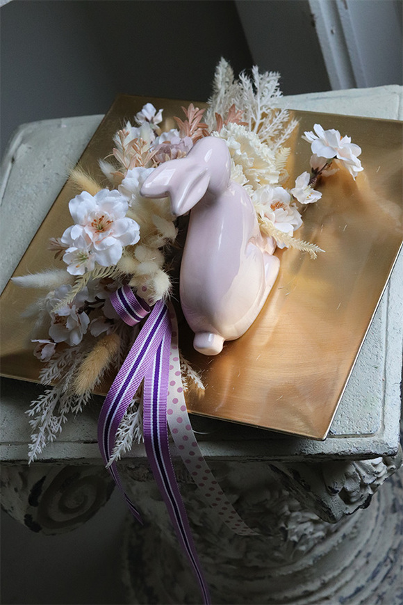 Złotko, stroik wielkanocny z zajączkiem