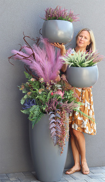 komplet dekoracji jesiennych Wrzosy Moko Róż, kpl.3szt. 