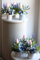 Szafirkowo New, stroik wielkanocny z szafirkami