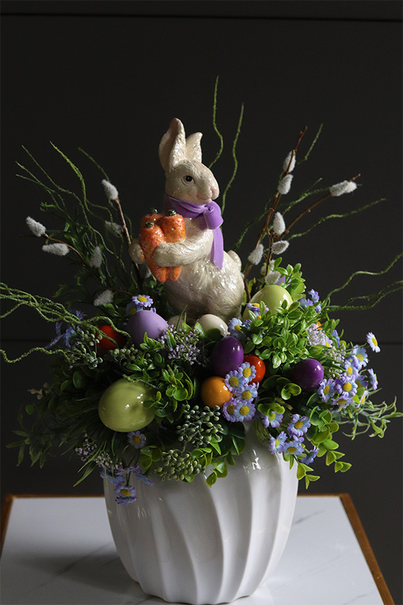 Bunny Star Velveti, stroik wielkanocny na stół