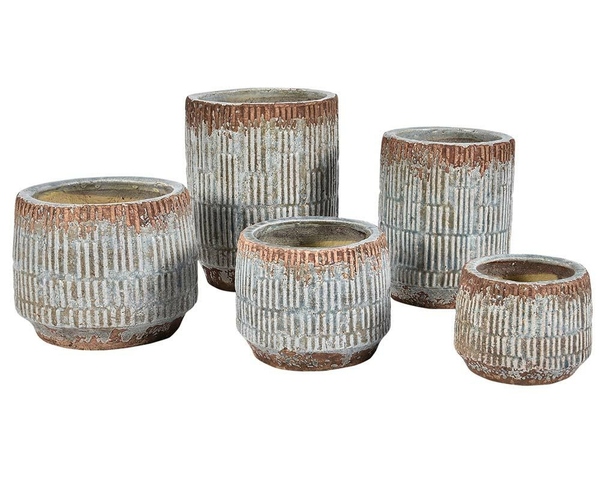 Fiore Blue osłonka prążki a, wym.19.5x19.5x15.5cm