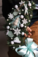 Miętowa Choinka, świąteczny wianek, śr.35cm