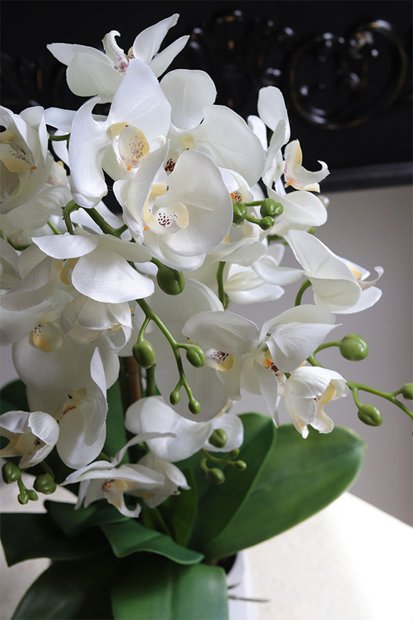 Neriua, biały sztuczny storczyk