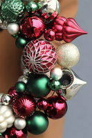 wianek bożonarodzeniowy Bombki Burgund