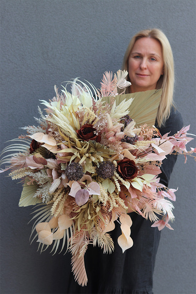 Boho Moderni, kompozycja nagrobna w naczyniu