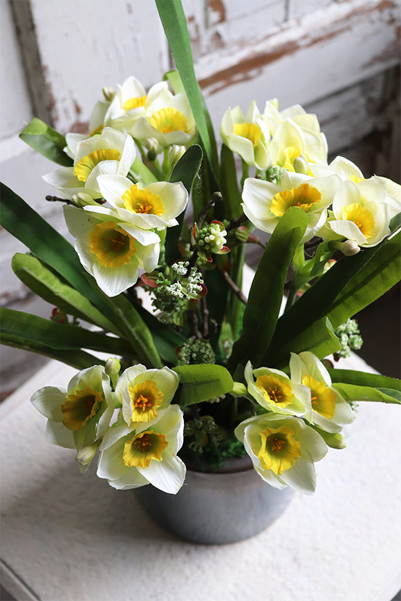 kompozycja z narcyzami, Wielkanoc w Pełni, wys.49cm 