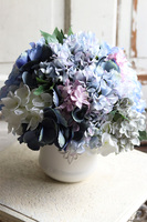 bajeczna kompozycja z niebieskich hortensji, Hortensjalla, wym.32x27cm 