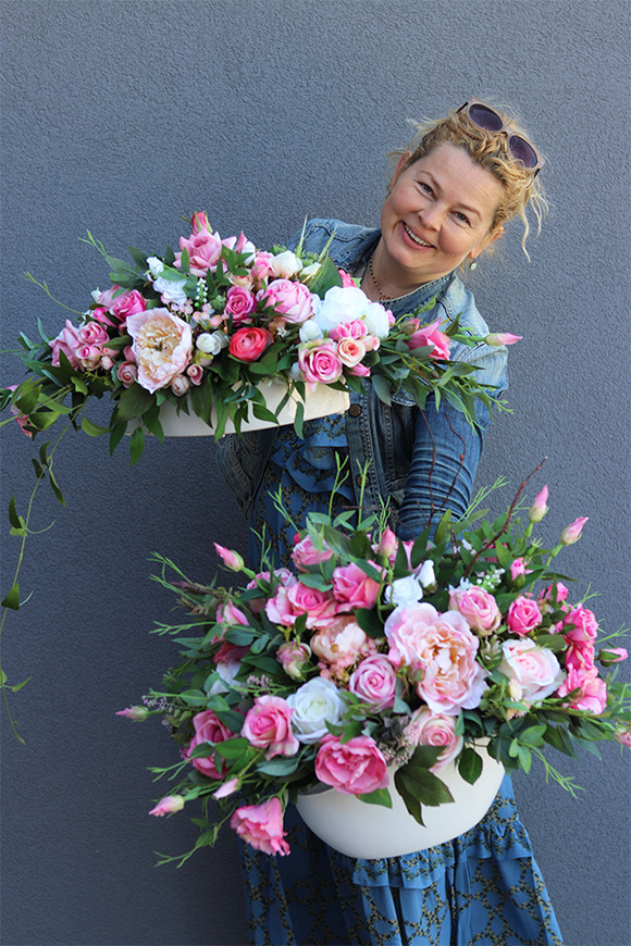 elegancka kompozycja, Abellania, wym.39x50cm