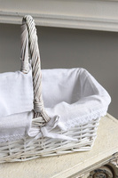 Alleluja, koszyczek na święconkę z serwetką, biały