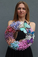 Alice, wiosenny wianek dekoracyjny z gipsówką