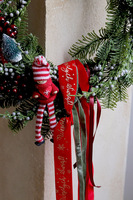 Skrzacia Gwiazdka, asymetryczny świąteczny wianek na drzwi