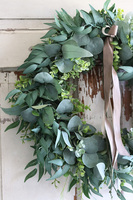 Gedrua, zielony wianek na drzwi