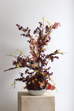 OD RĘKI Akai, wiosenna kompozycja z ptaszkami, wym.60x41x43cm