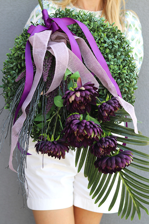 Purple Sadness, wieniec nagrobny, wym.80cm