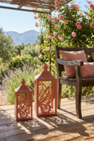 Butterfly Pink, metalowy lampion latarenka