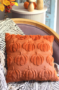 OD RĘKI Pumpkin Spice, jesienna poszewka w dynie, pomarańczowa, wym.45x45cm