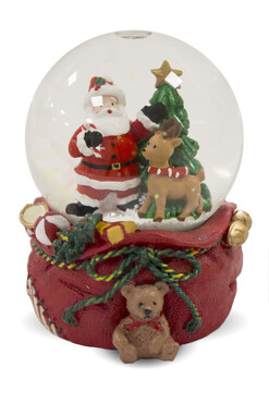 bożonarodzeniowa szklana kula, Mikołaj A, wym.8,5x7x6,5cm