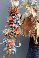 Boho Blue, girlanda ze sztucznych roślin, dł.280cm