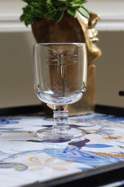 OD RĘKI Libellules 6 białych kielichów La Rochere wys.13.5cm