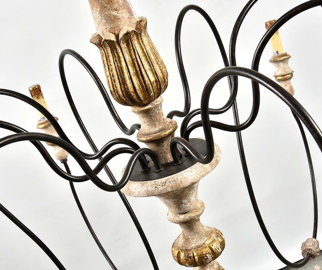 Vintage Żyrandol 6, wym.140x140x90cm