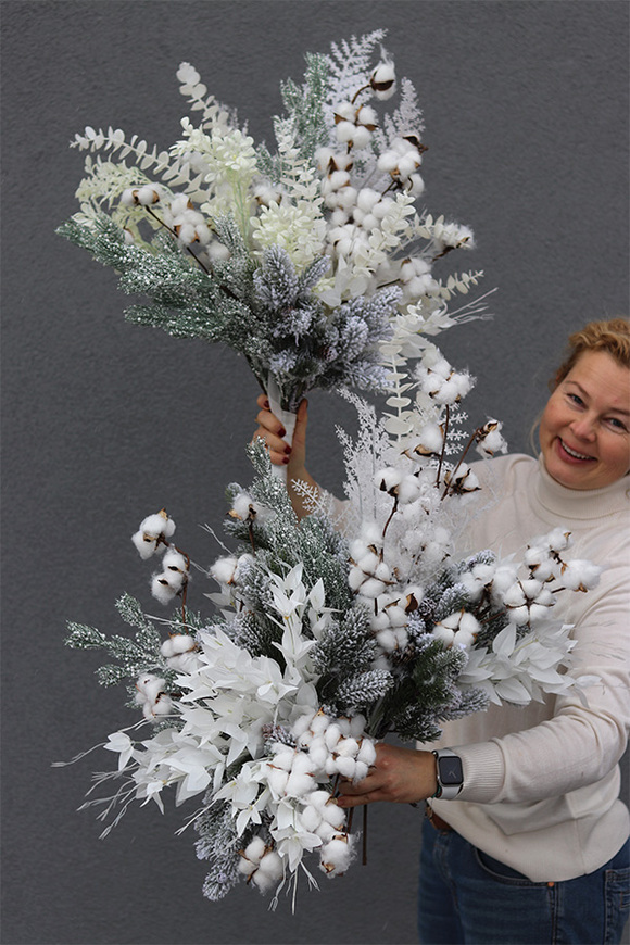 Moko Winter, elegancki zimowy bukiet, najmniejszy rozmiar S, dł.46cm