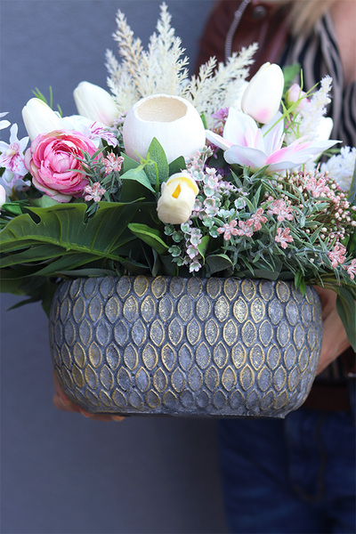 Subtina 2, kompozycja kwiatowa na stół, wym.38x80x40cm