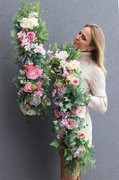 elegancka girlanda z pastelowymi kwiatami, Rossalinda, dł.1m