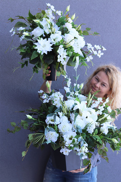 Balerio, komplet dekoracji nagrobnych, kompozycja + bukiet