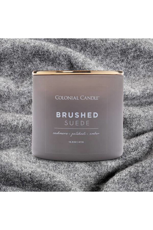 Brushed Suede, sojowa świeca zapachowa, Pop of Color