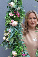 Romantica, stylowa girlanda ze sztucznych kwiatów