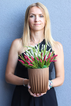 OD RĘKI Wrzosowiska nr 2, jesienna kompozycja z wrzosów, wys.30cm