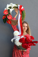 Polonijny, wianek patriotyczny na drzwi