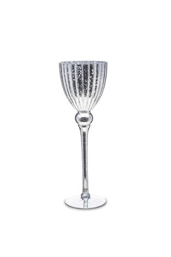Szampania Silver B, srebrny świecznik kielich, wys.35cm