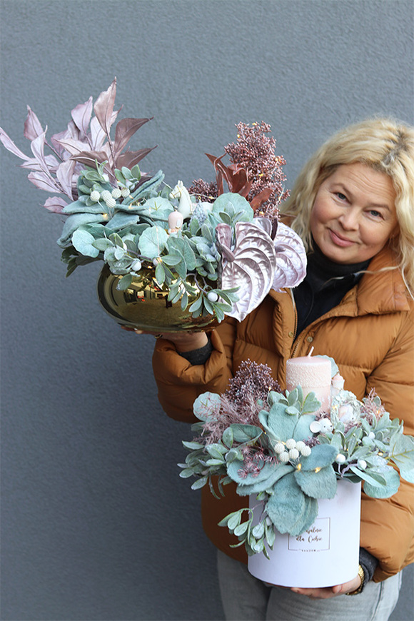Romantyczne Święta, flowerbox świąteczny