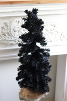 Black Winter dekoracyjna choinka sztuczna w jucie	