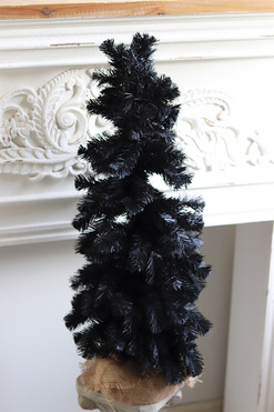 OD RĘKI Black Winter C, dekoracyjna choinka sztuczna w jucie, wys.64cm