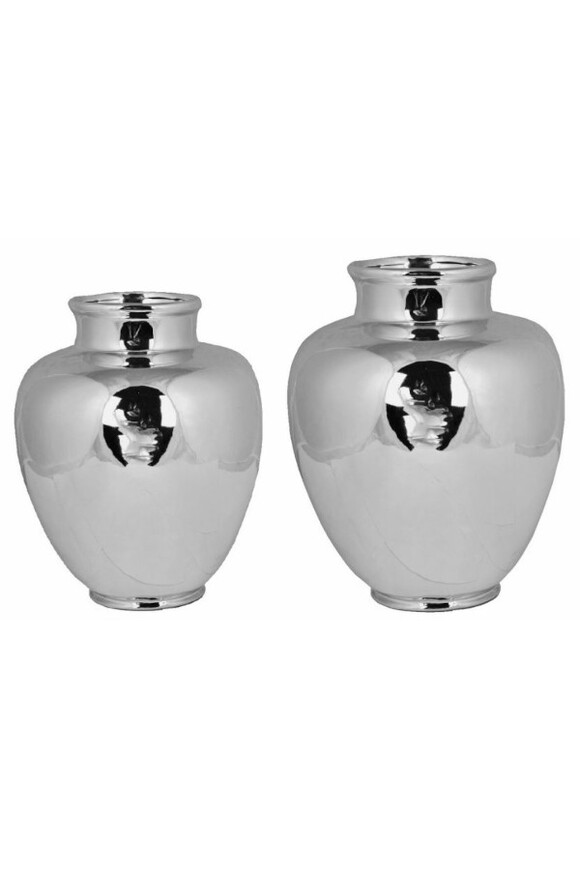 GlamSilver, ceramiczny wazon, A, wym.21x21x26.5cm